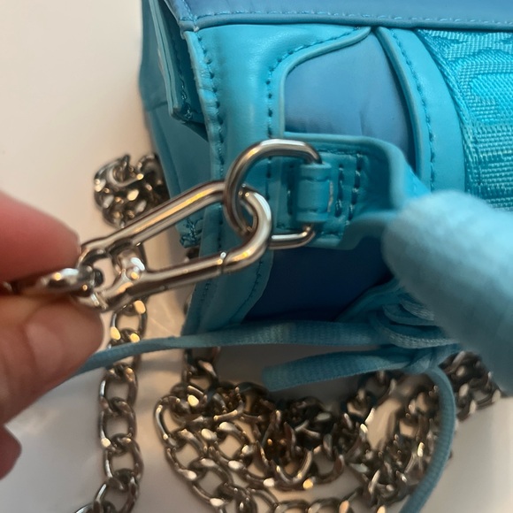 NWT STEVE MADDEN BDORAA mini FLAP TOP CROSSBODY BAG Top Handle & Chain,Turquoise - Picture 6 of 9
